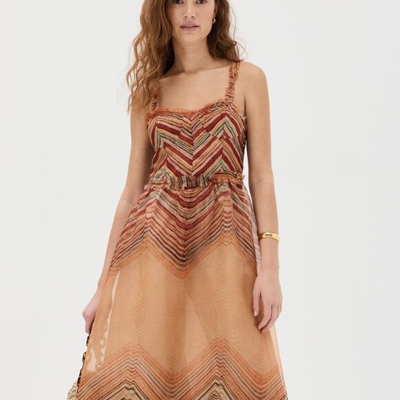 NEW ULLA JOHNSON Women's Gisele Dress In Tierra Size 4 - Picture 1 of 8